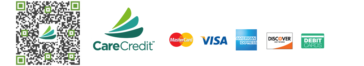 Accepted Payment Methods: CareCredit, MasterCard, Visa, American Express AMEX, Discover, Debit, Cash